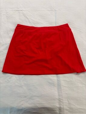 Lands’ End Women’s Neon Coral Swim Skirt With Built-In Bikini Bottoms Size 14L